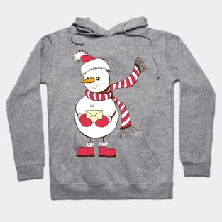 Snowman with envelope Hoodie